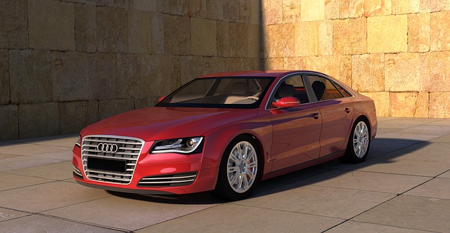 Červené Audi A8.jpg